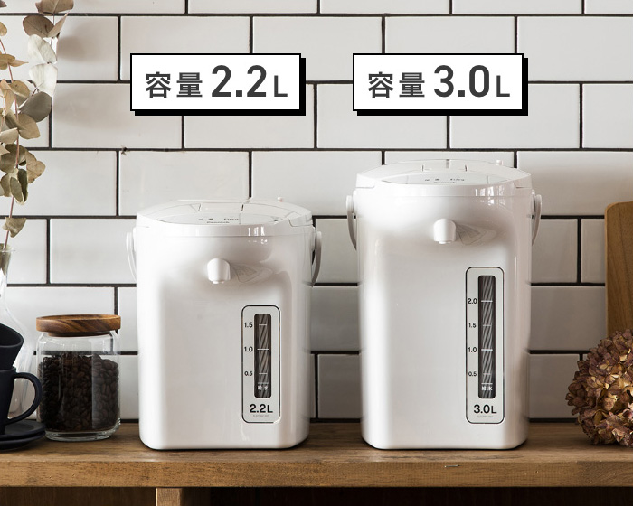 30日延長保証カード付き】 電気ポット 2.2L 保温 小型 ステンレス