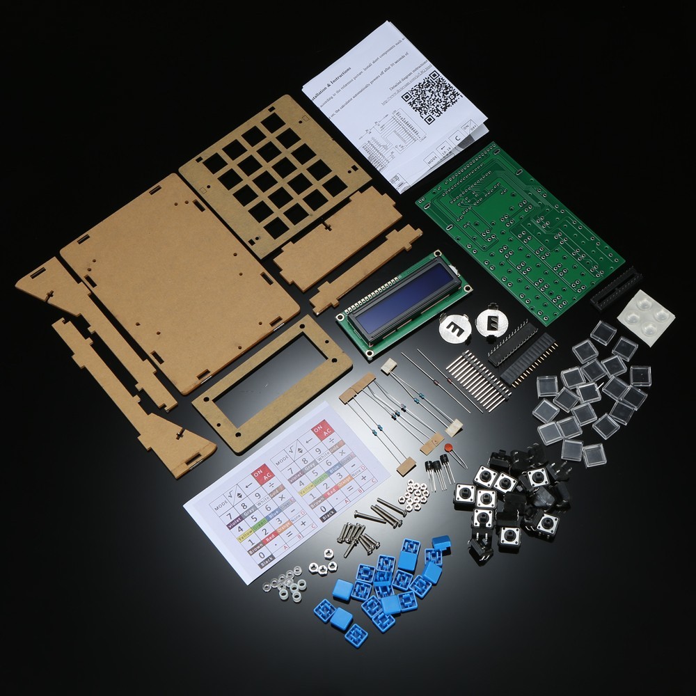 電子工作 計算機 DIY 組み立てキット LCD1602 ブルー液晶ディスプレイ