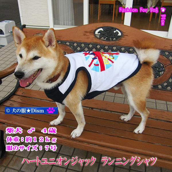 犬服 ハートユニオンジャック・ランニングシャツ（大型犬用） 犬の服2