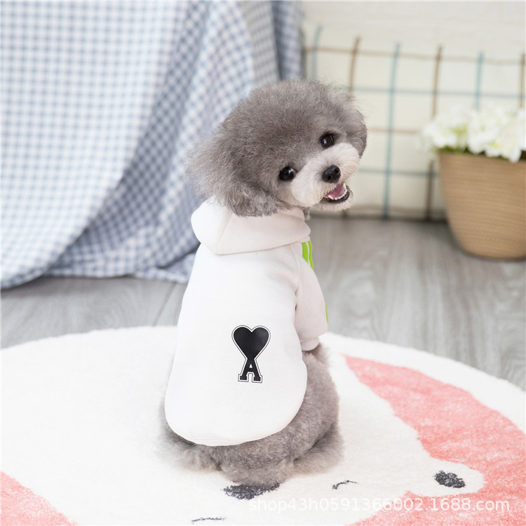 【現品限り】犬服　裏起毛オフ×クリームイエローチェックのコート風ワンピ　M②32 現品限り】犬服 裏起毛オフ×クリームイエローチェックのコート風