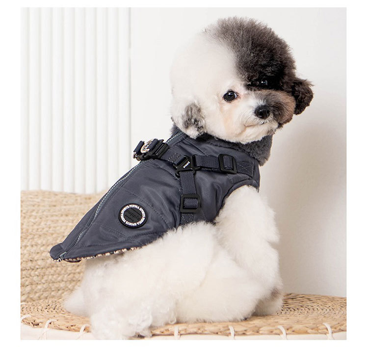 Puppia 犬服 PUPPIA ハーネス一体型中綿入りタートルネック