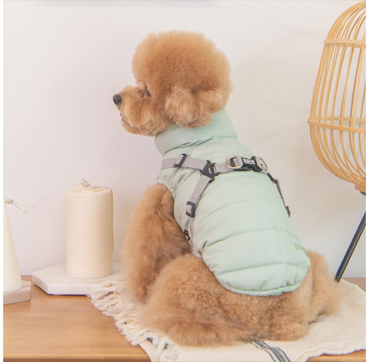 犬服 PUPPIA ハーネス一体型コットンパディングジャケット（小型犬用 