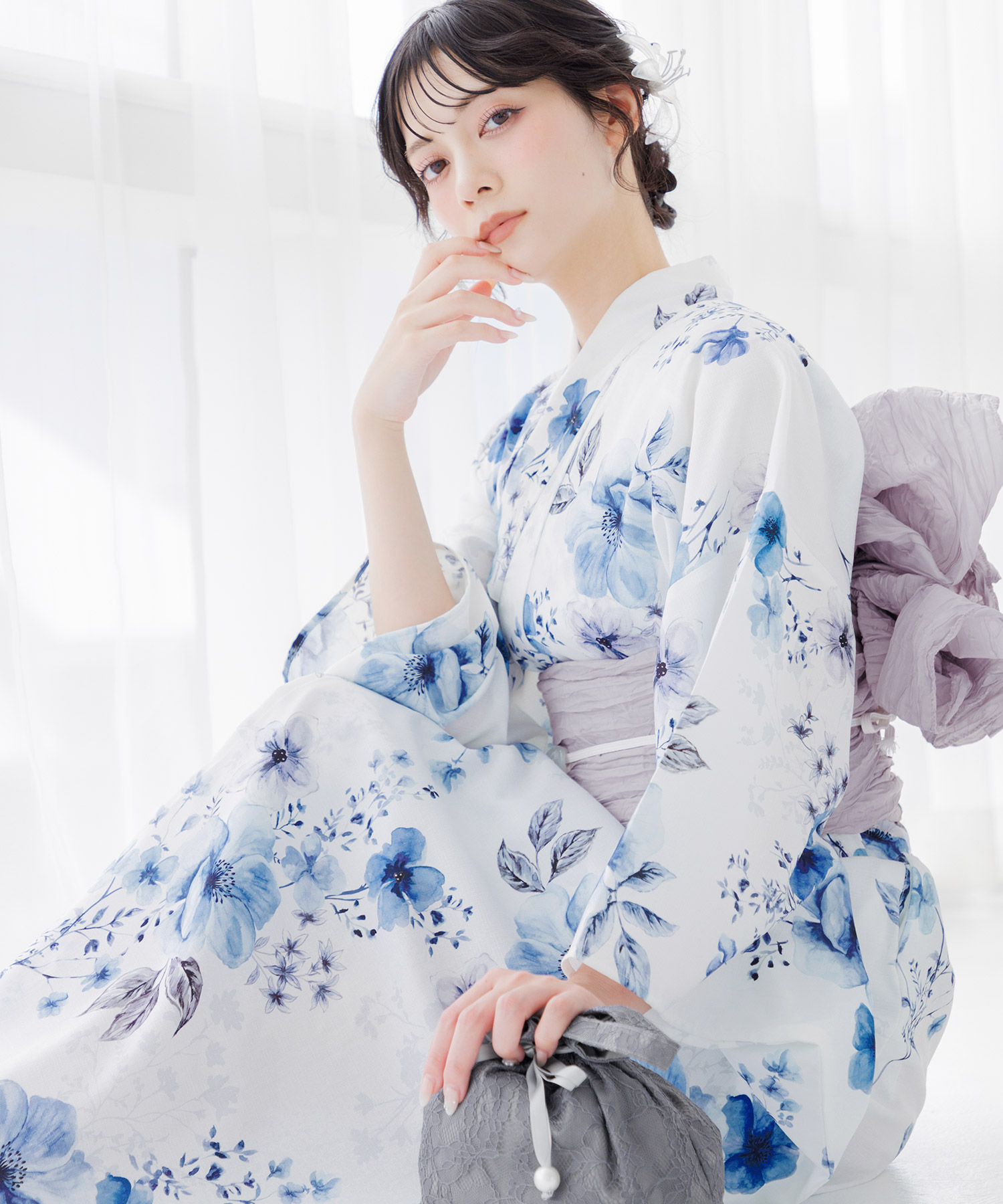 Dita 浴衣 6点セット レディース ワンピース セパレート 兵児帯 下駄 Dita（ディータ） 浴衣 ワンピース セパレート レディース セット 二部