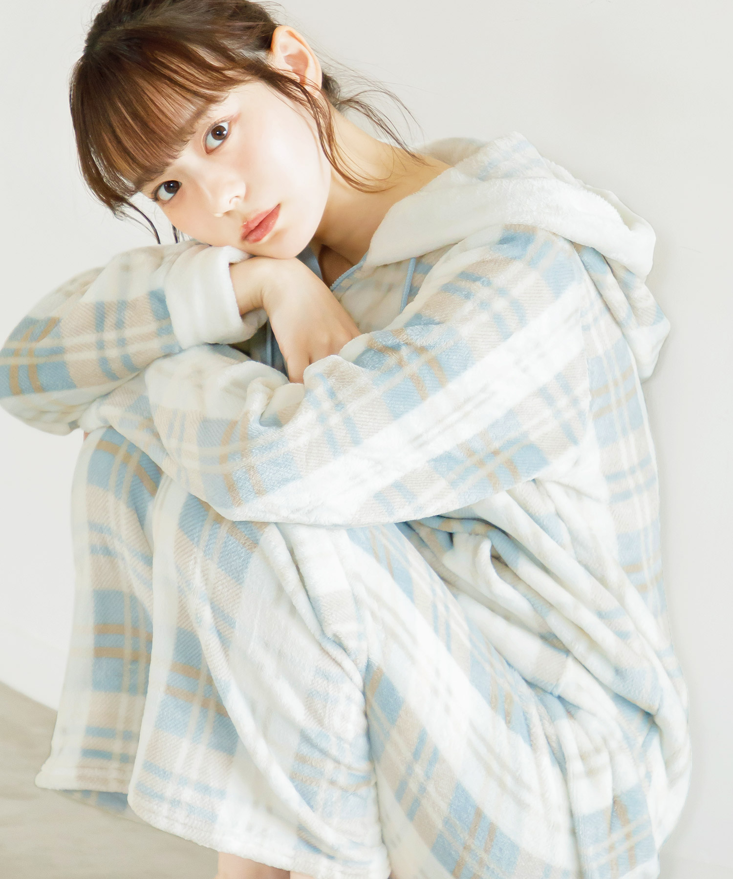 パジャマ レディース 前開き ルームウェア 羽織 入院 パーカー 冬 セットアップ 上下 長袖 ズボン 秋 暖かい ゆったり チェック柄 ピンク 白 グレー 2025年 | Dita | 01