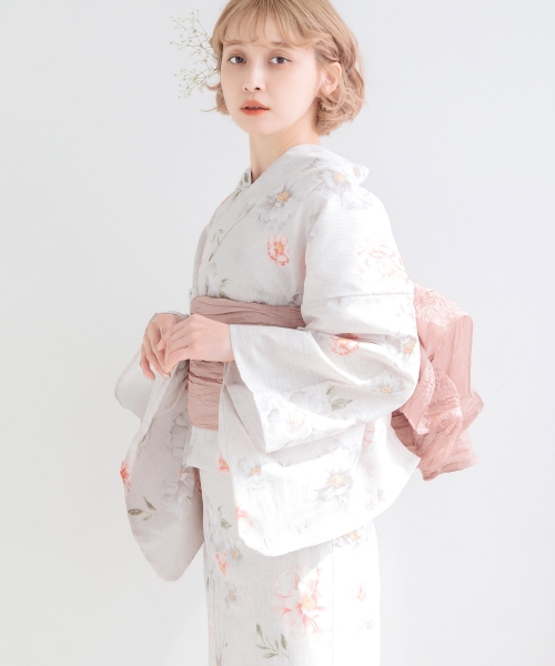 Dita 浴衣 セット レディース 簡単（ゆかた・しわ兵児帯・下駄