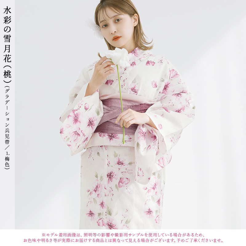 レディース 浴衣 セット 簡単(ゆかた・しわ兵...の詳細画像2