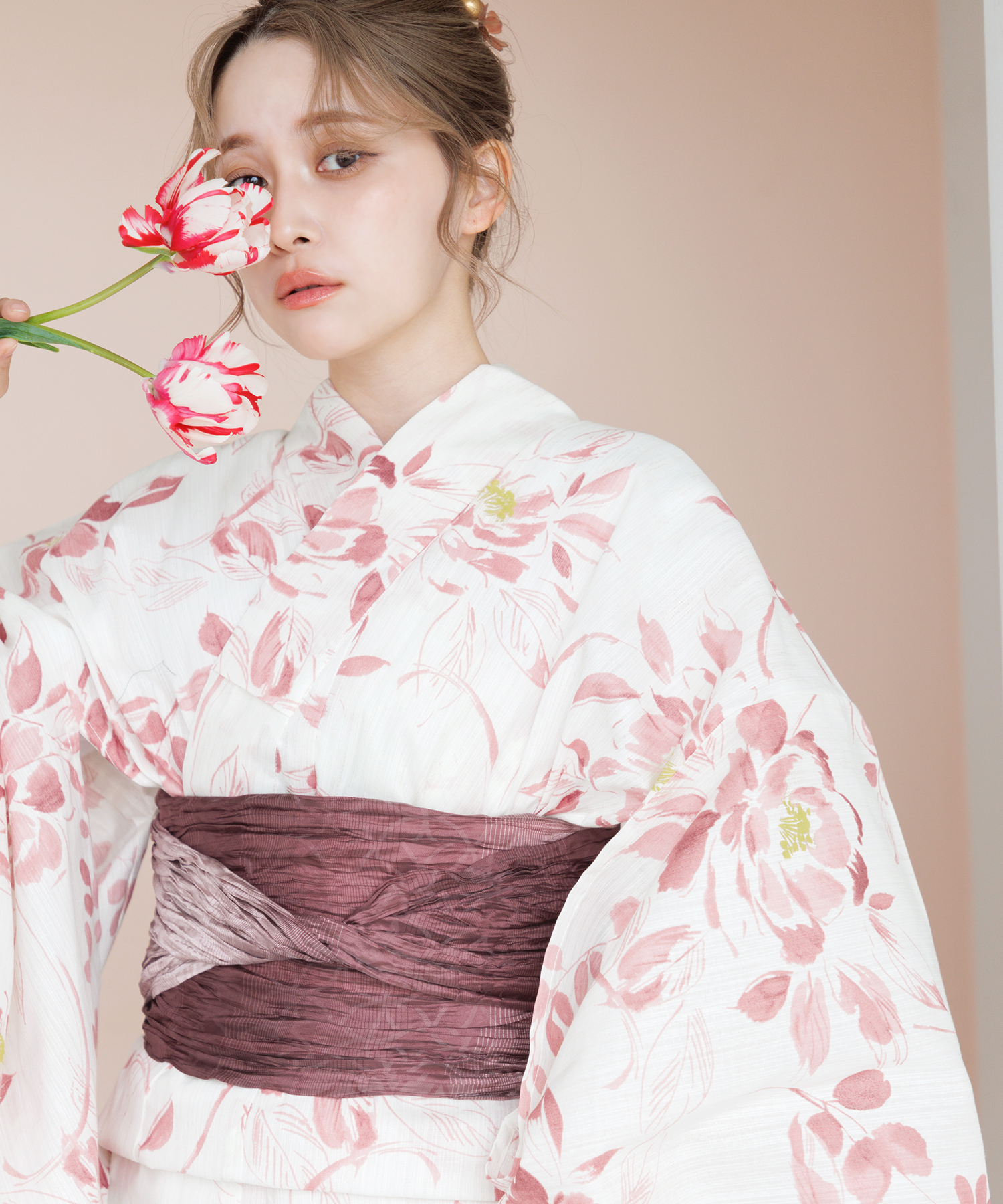 Dita 浴衣セット レディース 簡単（ゆかた・しわ兵児帯・下駄