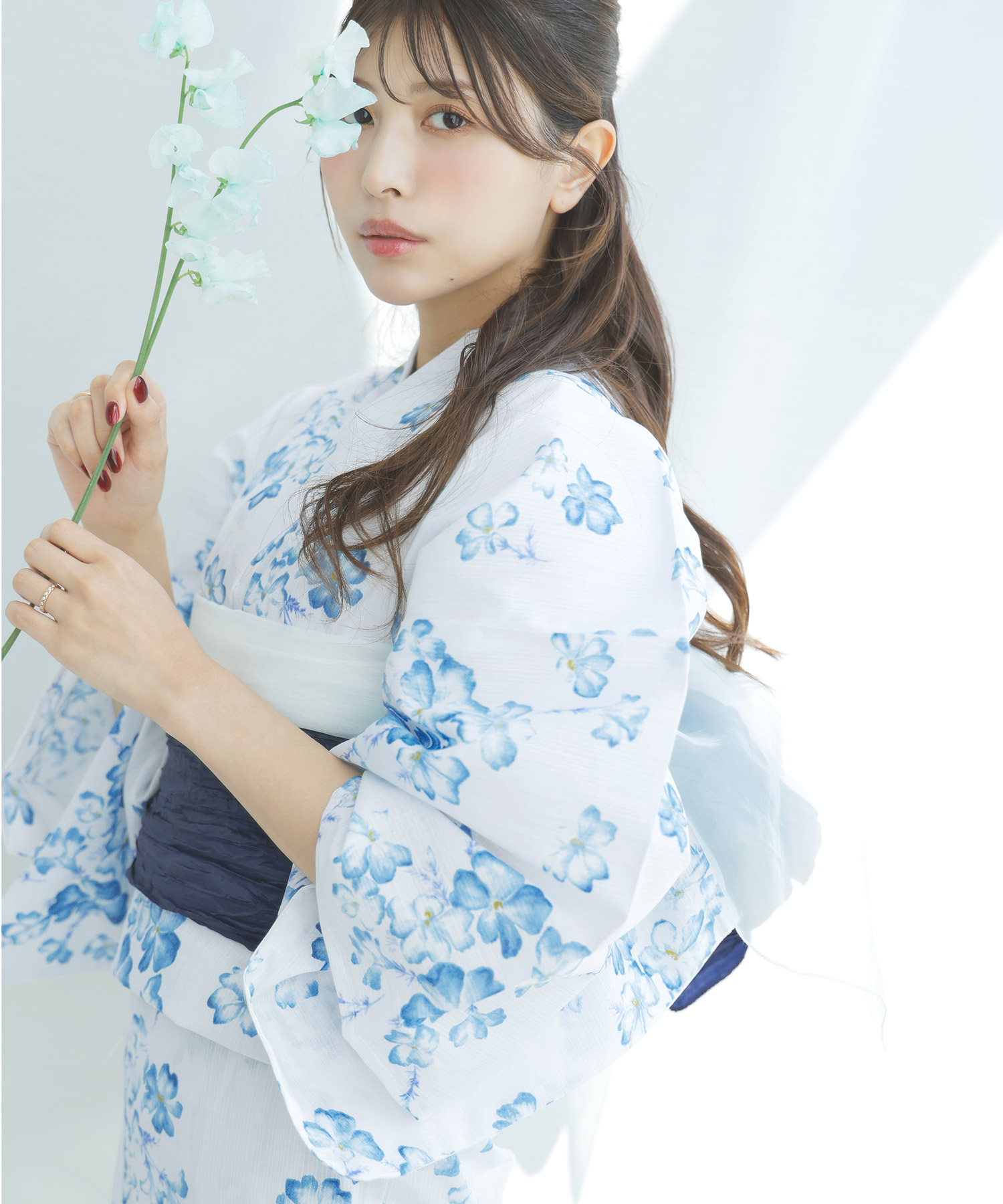 Dita レディース 浴衣 セット 簡単（ゆかた・しわ兵児帯・下駄