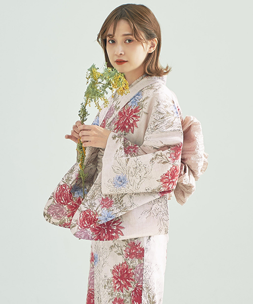 Dita 浴衣セット レディース 簡単（ゆかた・しわ兵児帯・下駄