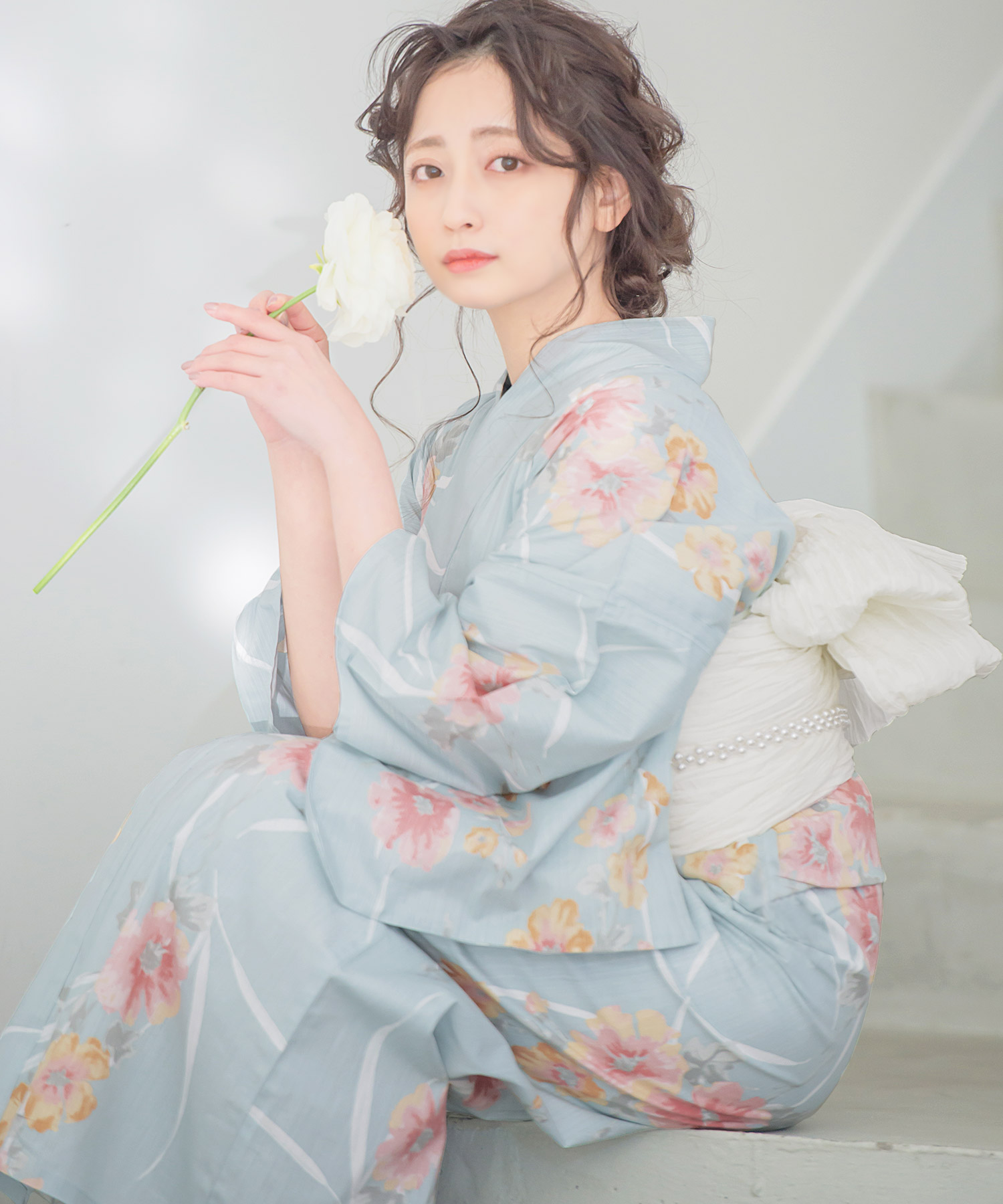 Dita 浴衣セット レディース 簡単（ゆかた・しわ兵児帯・下駄