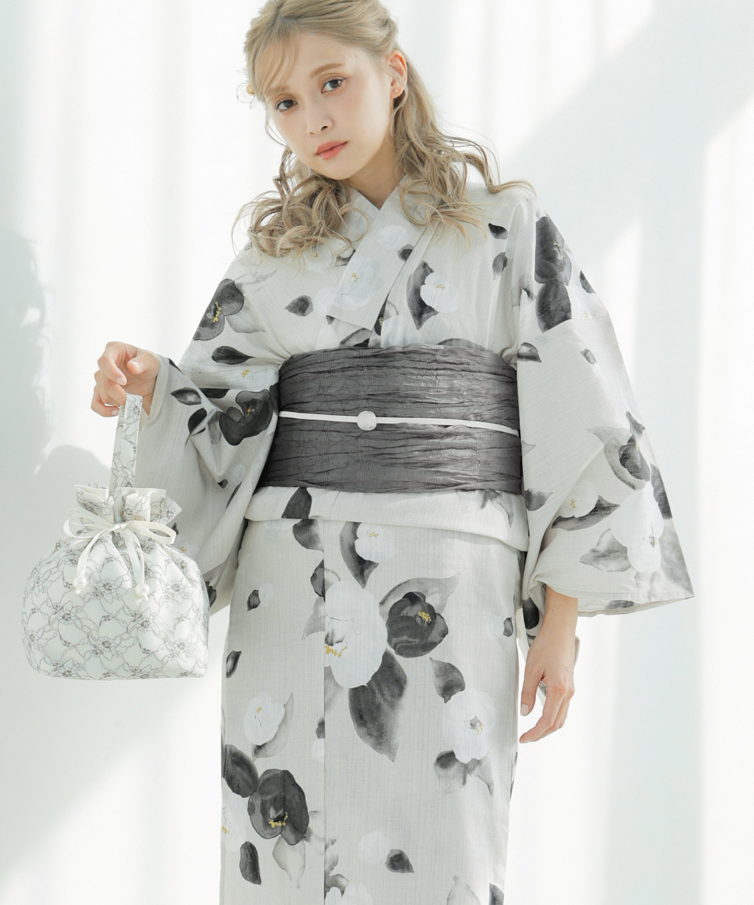 Dita 浴衣・帯セット 女性用 Dita（ディータ） 浴衣 レディース セット 簡単（ゆかた・しわ兵児帯