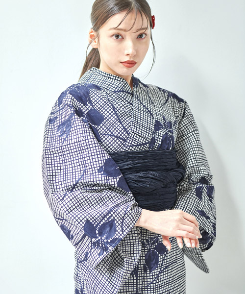 Dita 浴衣5点セット （ゆかた・兵児帯・下駄・着付け本・腰ひも