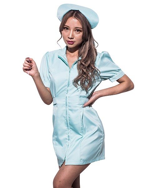 コスプレ ナース イベント costume(コスチューム)ナース/全10色 レディース 女性 ミニスカ セクシー 黒 赤 白 ネオンカラー ...