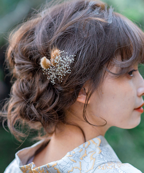髪飾り 成人式 和装 袴 花 卒業式 レディース 浴衣 着物 振袖 ウエディング 結婚式 ヘアアクセサリー 二次会 七五三 かすみそう ドライフラワー（ゆうパケット） | Dita | 14