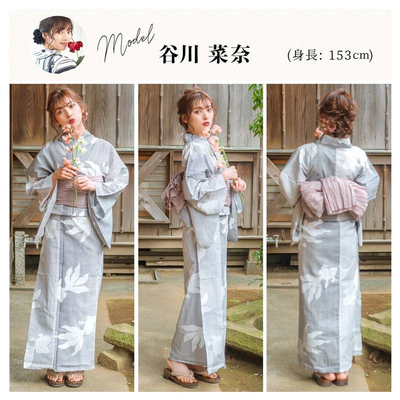 Dita 浴衣 レディース セット 簡単（ゆかた・しわ兵児帯・下駄