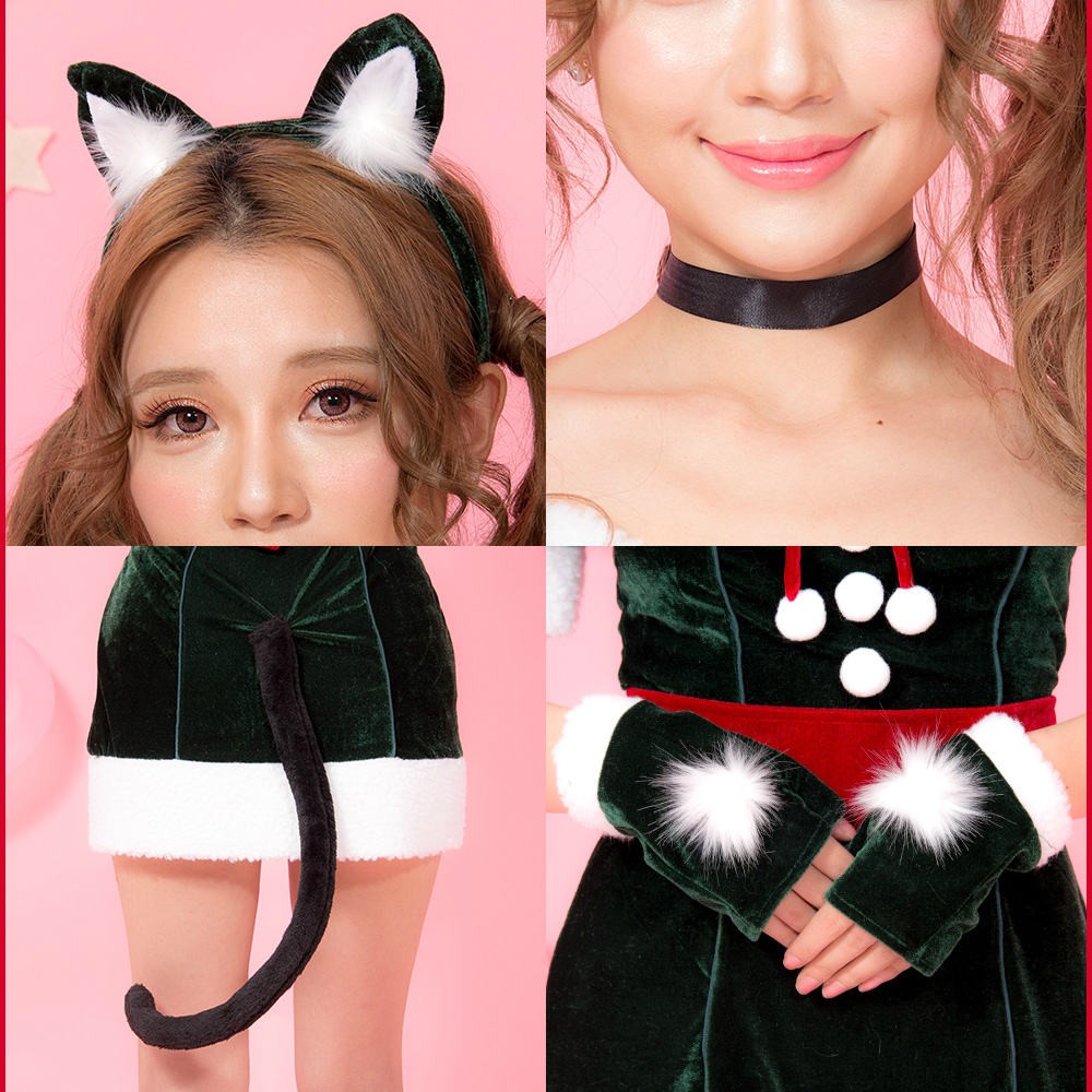 レディース サンタ Malymoon(マリームーン)小悪魔キャットサンタ 7点