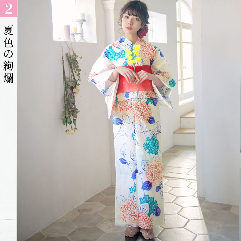 浴衣 セット レディース 大人 （ゆかた 作り帯 下駄 着付け本 腰ひも 