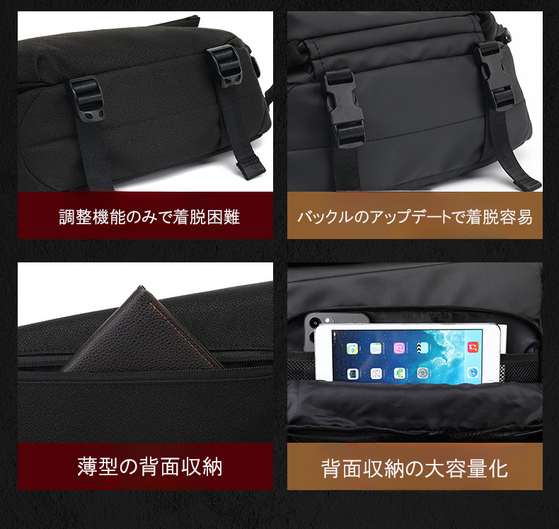 Amazon.co.jp: Navitech ブラック スリーク 防水 トラベルバッグ