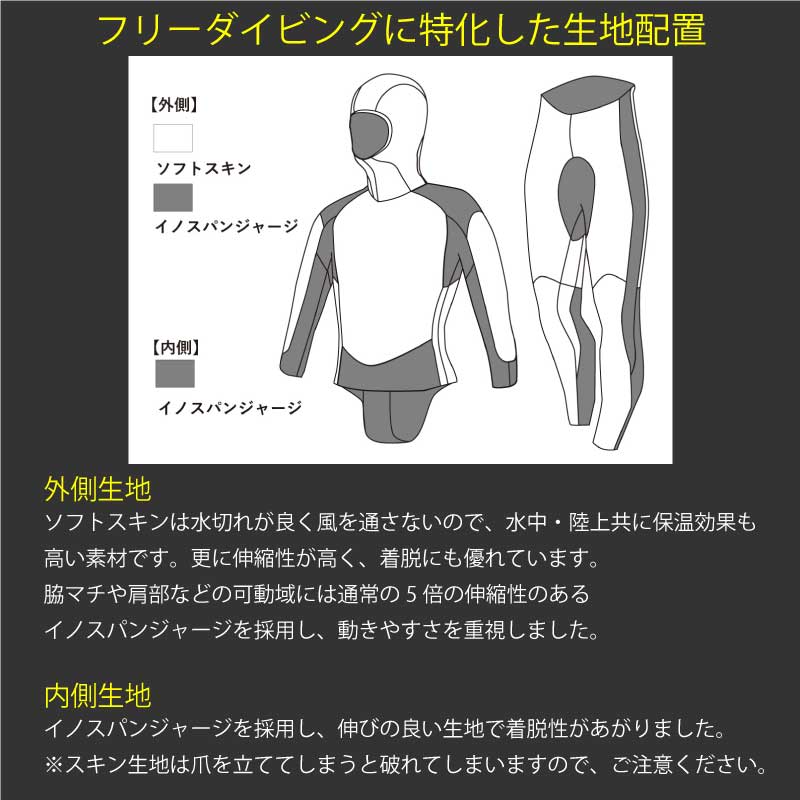 GULL（ガル） ウェットスーツ メンズ アプネアフードジャケット