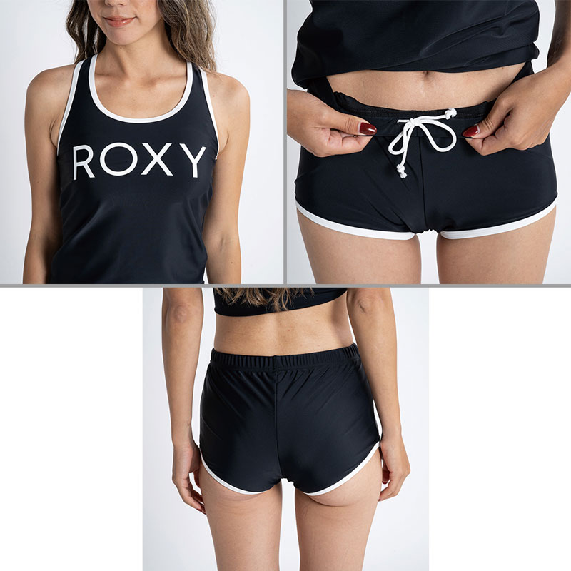 ROXY ロキシー 水着 レディース タンキニ 無地 ボーイレッグタイプ ビーチ 海 プール アウトドア サマー DEEP WATER