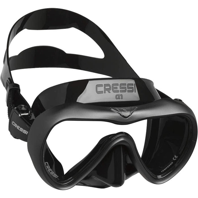 CRESSI(クレッシー)　A1 Mask エーワン ダイビングマスク スノーケリング フリーダイビング 素潜り 視界の広い 1眼レンズ くもり止め加工 アンチフォグ｜divinggear｜05