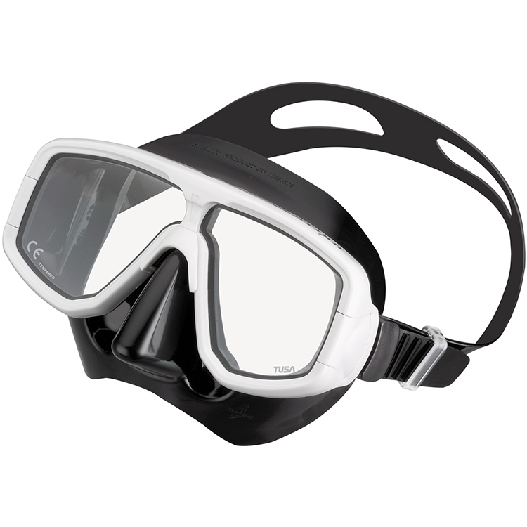 TUSA(ツサ)　M20QB PLATINA プラチナ ブラックシリコン ダイビングマスク 2眼マスク 水中メガネ ゴーグル｜divinggear｜03