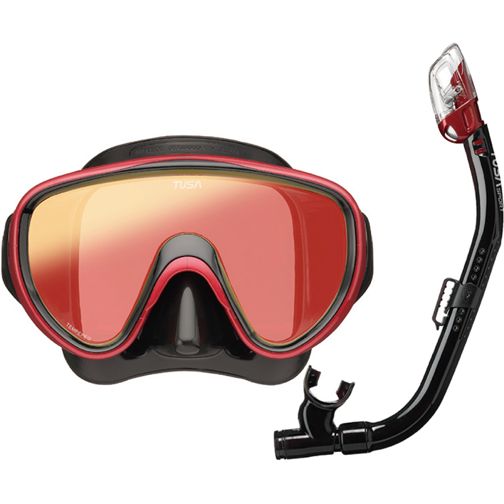 ＃TUSA ティナブラックシリコン・EO（オレンジ）・スノーケルセット新品未使用 TUSA TUSA Sport (ツサスポーツ) UC0118M シュノーケリングセット2点