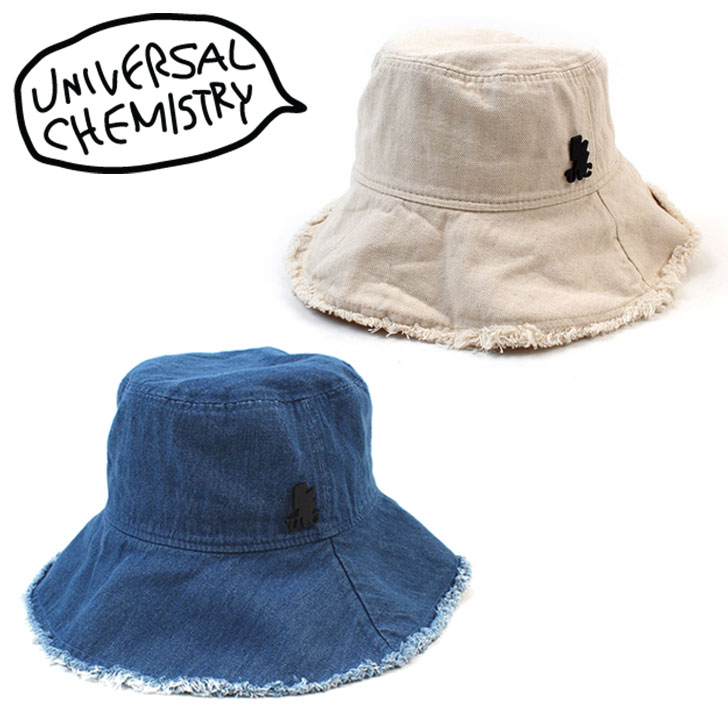 ユニバーサル ケミストリー バケットハット 正規販売店 Side Thunder Vintage Over Bucket Hat IVORY アイボリー DENIM デニム 6805730115 ACC