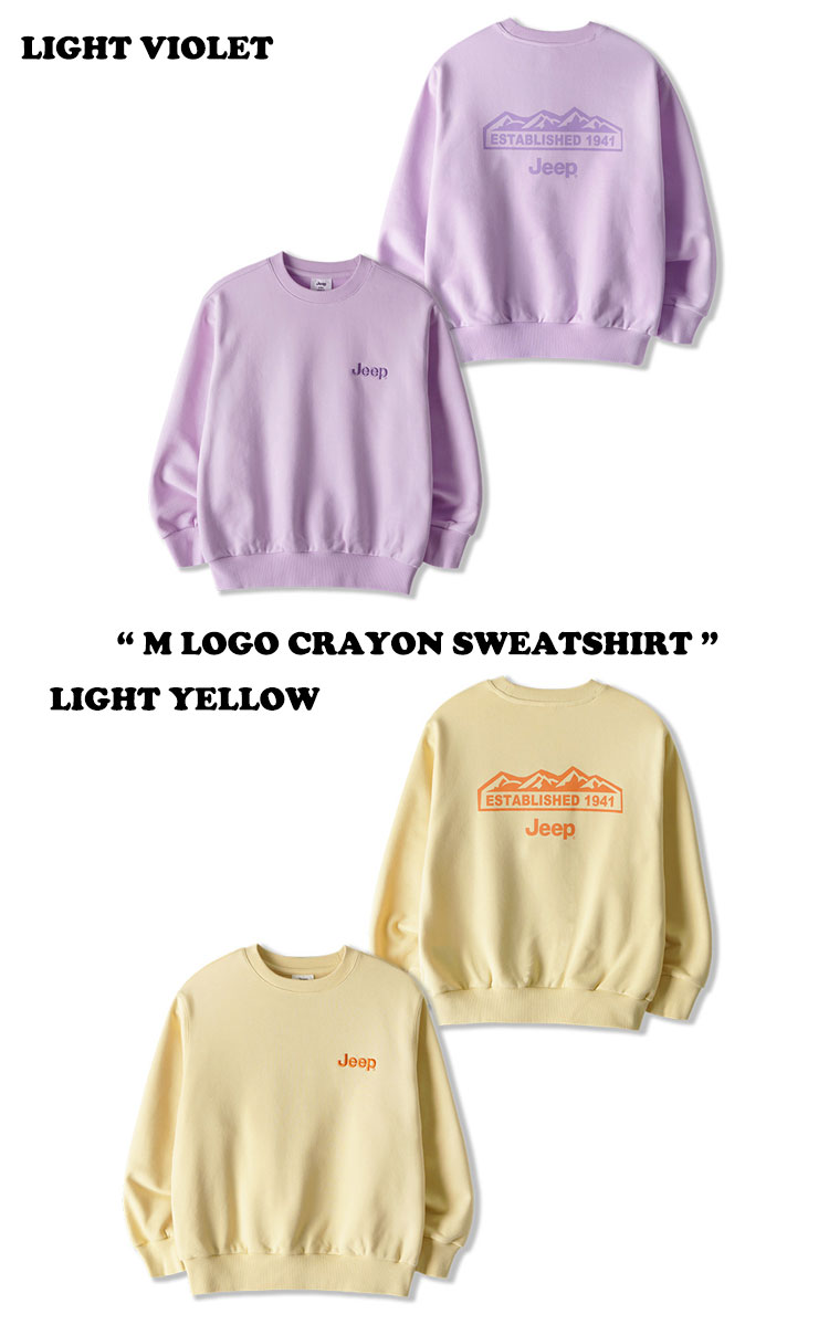 ジープ トレーナー Jeep 男の子 女の子 M LOGO CRAYON SWEATSHIRT Mロゴ クレヨン スウェットシャツ 全6色