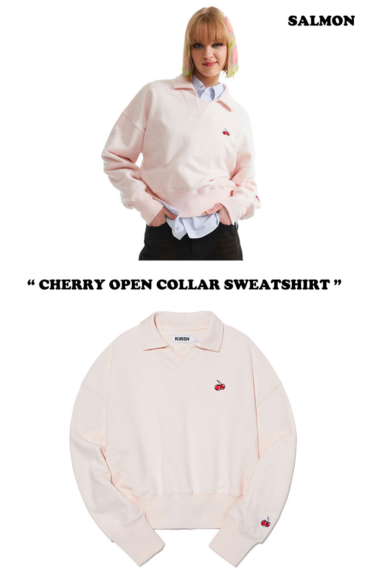 キルシー トレーナー KIRSH 正規販売店 CHERRY OPEN COLLAR SWEATSHIRT