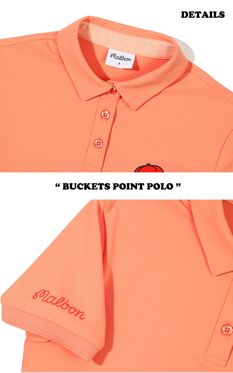 マルボンゴルフ ポロシャツ MALBON GOLF レディース BUCKETS POINT