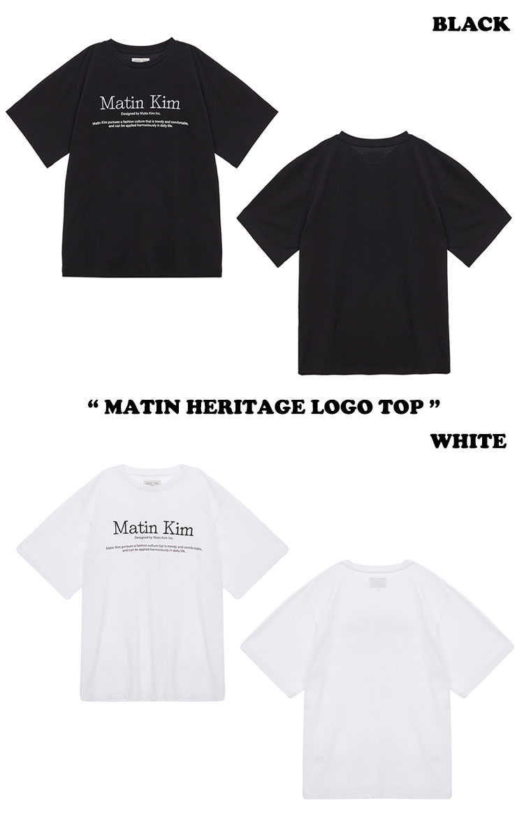 マーティンキム 半袖Tシャツ Matin Kim レディース MATIN HERITAGE