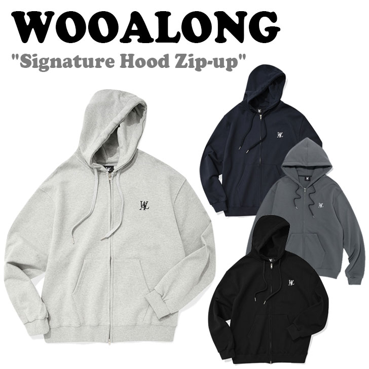 【即納/国内配送】ウアロン パーカ WOOALONG Signature Hood Zip-up シグネチャー フーディー ジップアップ 全4色 SD1DHZ101 ウェア