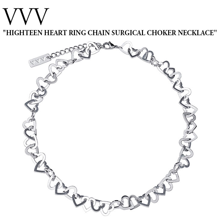 Yahoo! Yahoo!ショッピング(ヤフー ショッピング)ブイブイブイ ネックレス VVV HIGHTEEN HEART RING CHAIN SURGICAL CHOKER NECKLACE シルバー 韓国アクセサリー 6627520573 ACC
