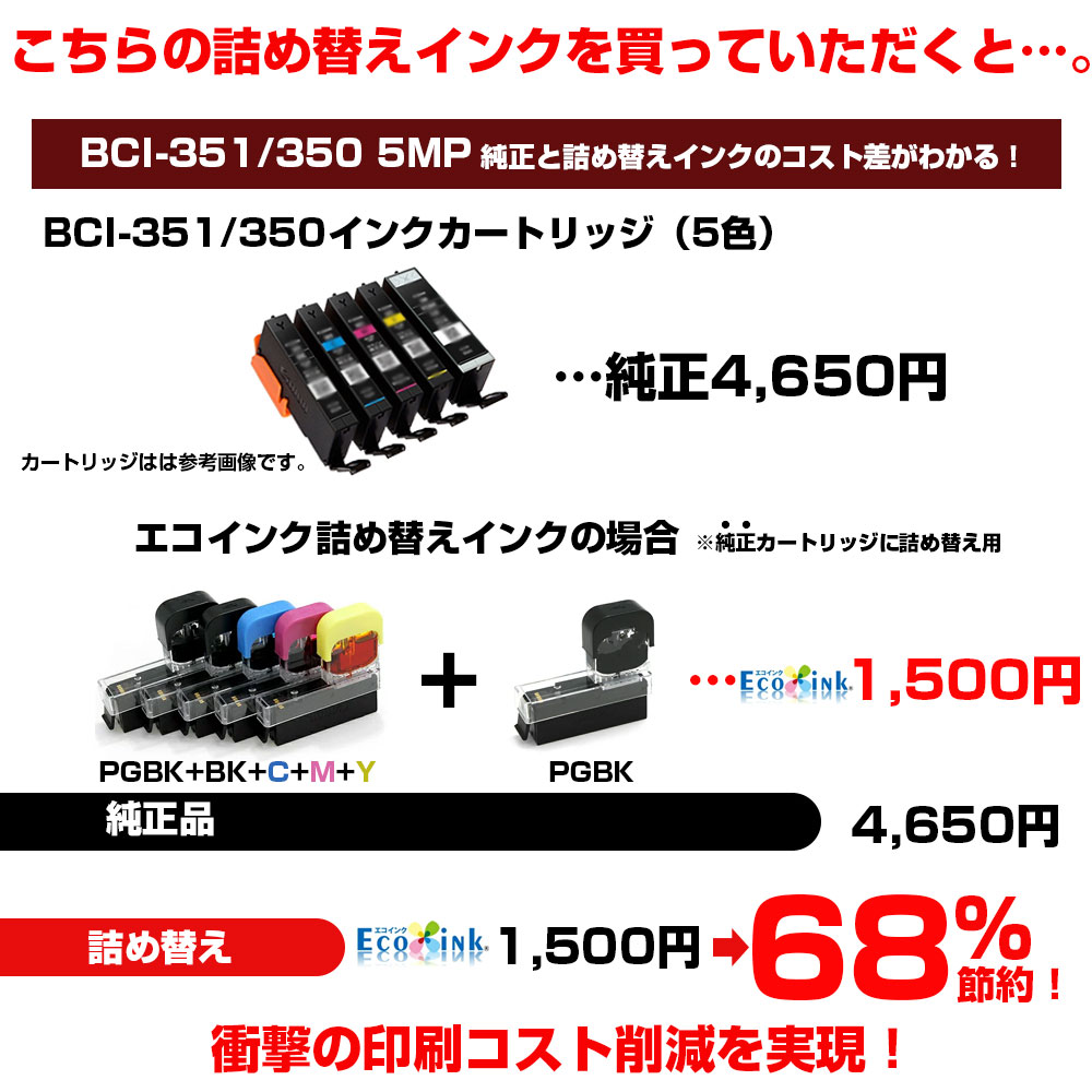 BCI-351 BCI-351XL キャノン CANON 詰め替え インク 3色セット 30ml BCI351 BCI351XL 数量限定セール