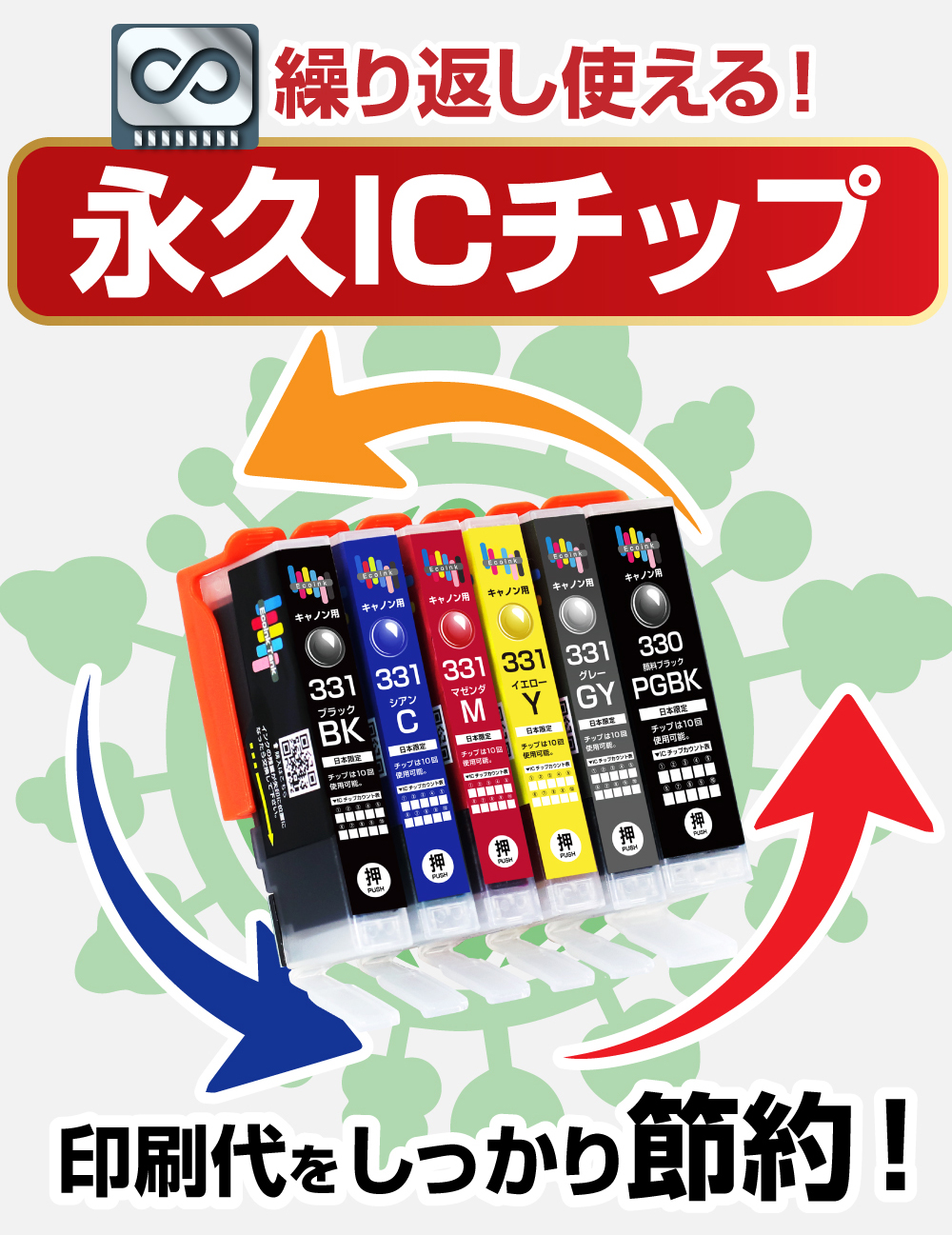 エコインク BCI-331+330 / 6MP 【永久ICチップ付き】スターターセット