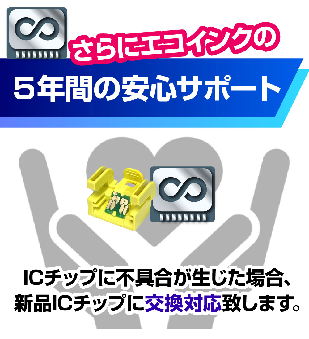 エコインク 【永久ICチップ付き】IP11B 4色 スターターセット＋1交換用