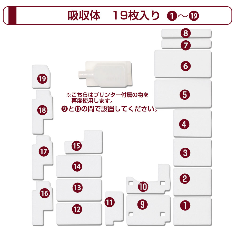 交換用廃インクパッド セット 互換品 EP-802A EP-803A EP-901A など