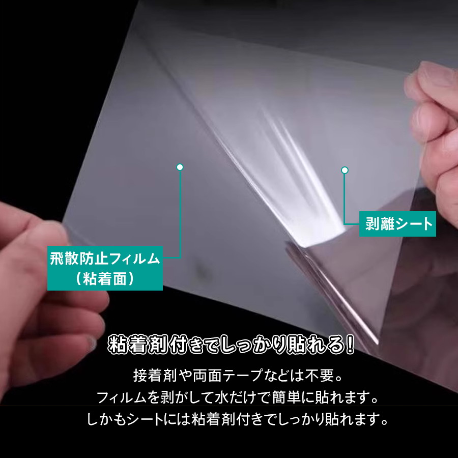 飛散防止フィルム 窓ガラスフィルム 飛散防止シート 10ｍ 幅60cm はがせる 防災用品 台風 突風 地震対策 窓割れ防止 防犯 ガラスフィルム 窓用フィルム_10
