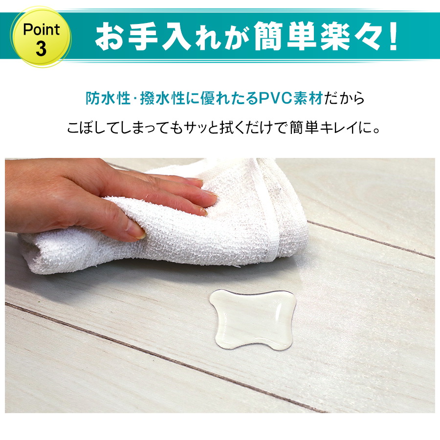 キッチンマット 台所マット クリアマット 透明...の詳細画像5