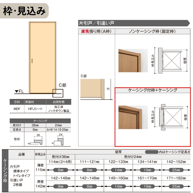 ラシッサ オーダーサイズ LIXIL 洗面タイプ 室内引戸 上吊方式 片引戸
