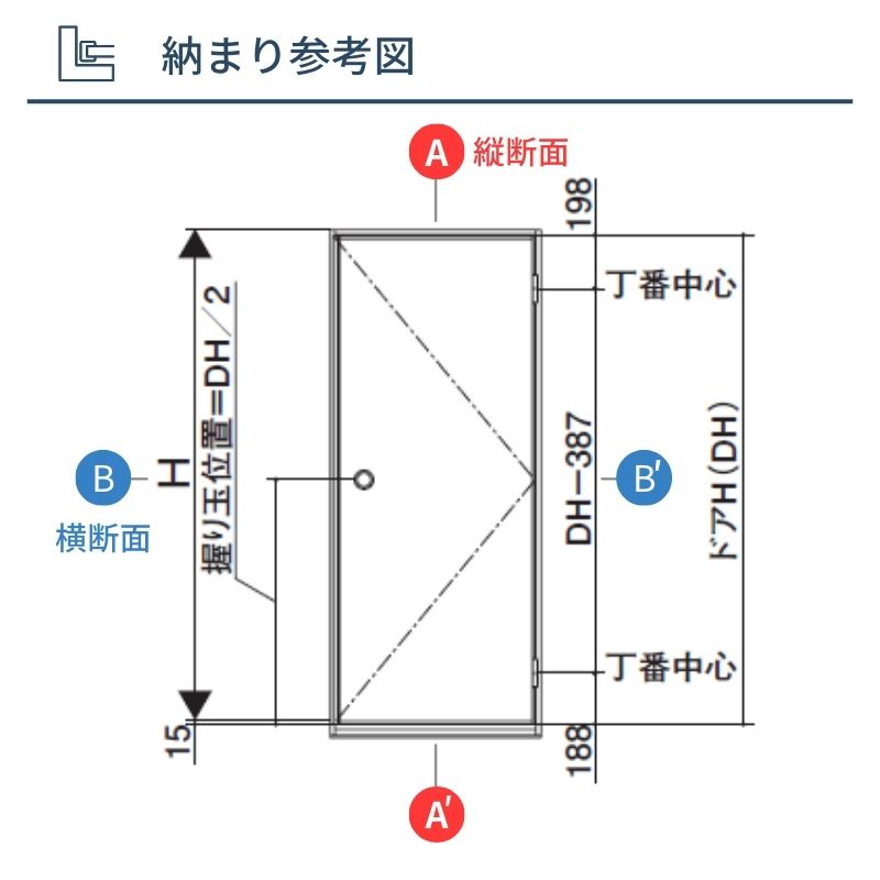 三協アルミ 半外付型 フラッシュドア アングル付 07420 枠寸法 W780mm×H2030mm 握り玉 キー3本入 汎用ドア 玄関 勝手口 シンプル 木造戸建住宅 交換 リフォーム_5