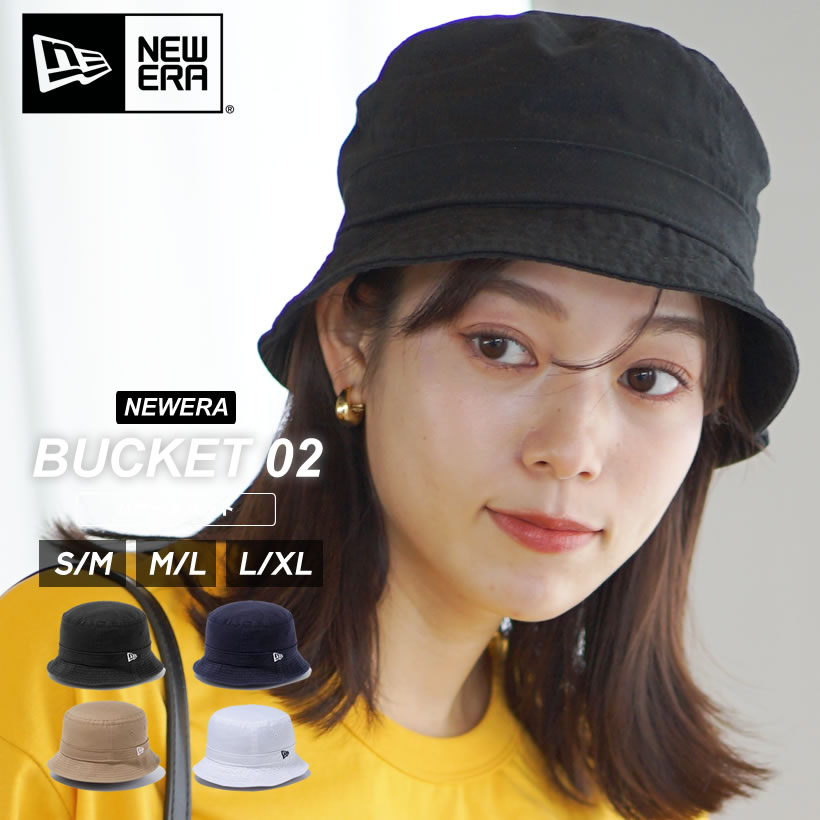 ニューエラ ハット 帽子 Bucket 02 バケットハット メンズ レディース つば短め 無地 NEWERA ブラック ネイビー カーキ カモ 迷彩｜dj-dreams｜02