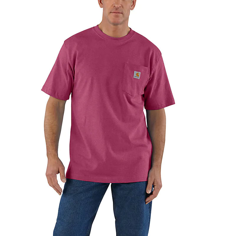 カーハート Tシャツ 半袖 オーバーサイズ 胸ポケット メンズ レディース ロゴ 海外モデル 大きいサイズ 夏 ブランド carhartt K87
