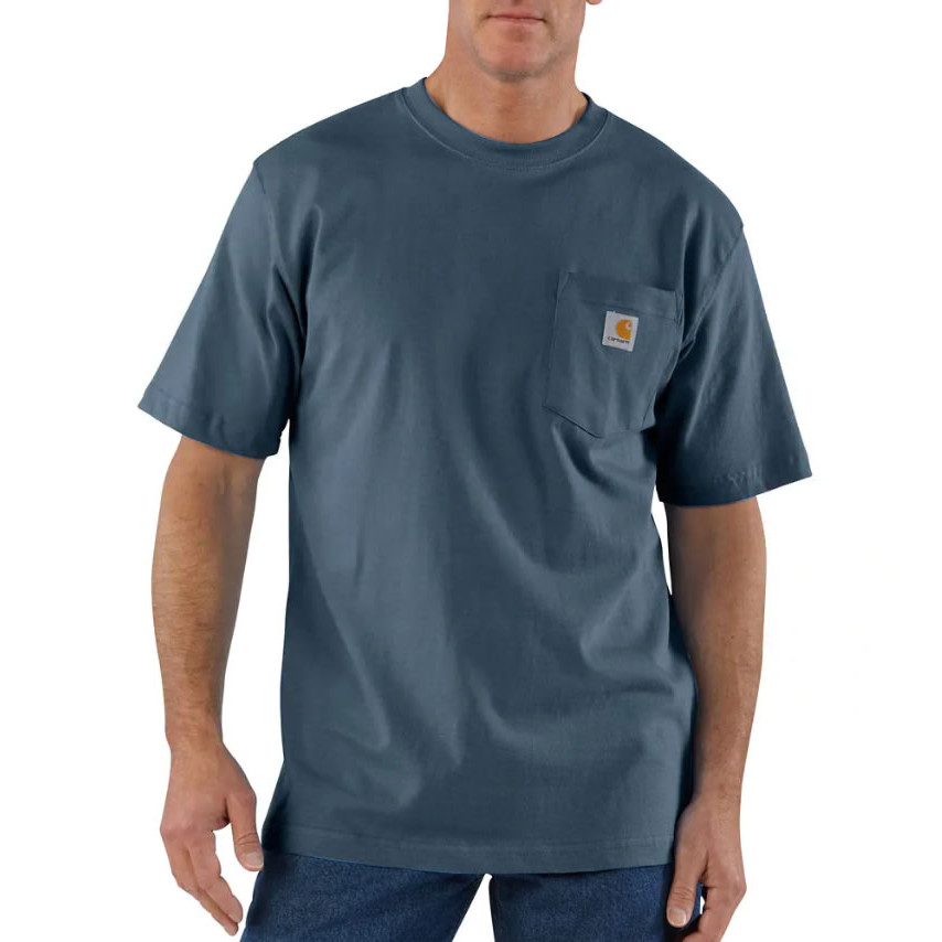 カーハート Tシャツ 半袖 オーバーサイズ 胸ポケット メンズ レディース ロゴ 海外モデル 大きいサイズ 夏 ブランド carhartt K87