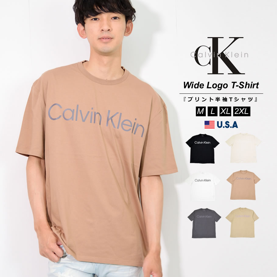 CALVIN KLEIN JEAMS カルバンクライン ジーンズ Tシャツ メンズ レディース ブラ...