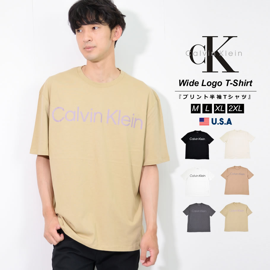 CALVIN KLEIN JEAMS カルバンクライン ジーンズ Tシャツ メンズ レディース ブラ...