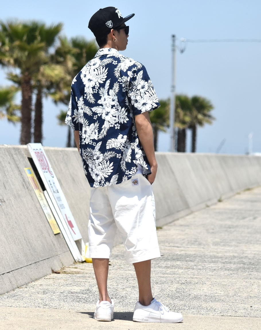 カジュアルシャツ メンズ 半袖 ボタニカル柄 大きいサイズ ストリート系 HIPHOP 2017 春夏 新作