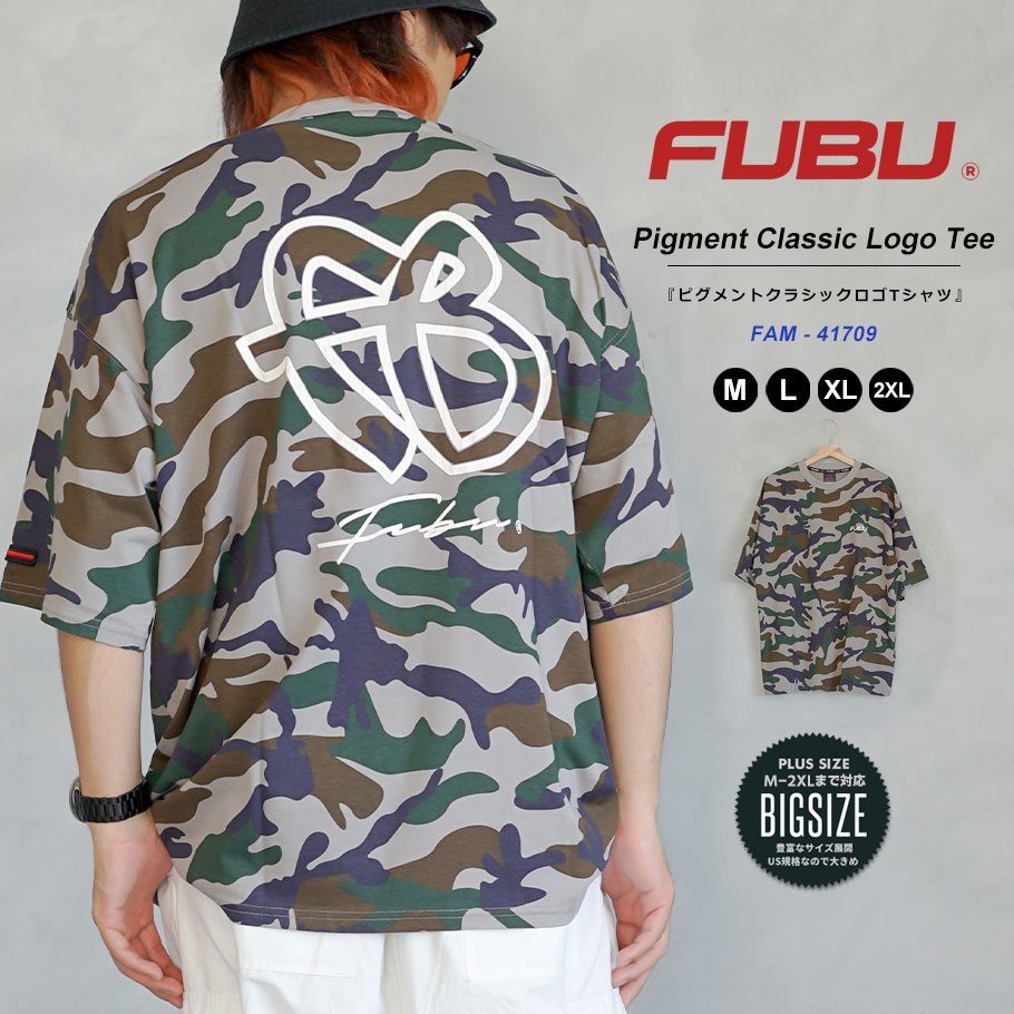 FUBU（フブ） tシャツ メンズ 半袖 大きいサイズ 迷彩柄 メイサイ