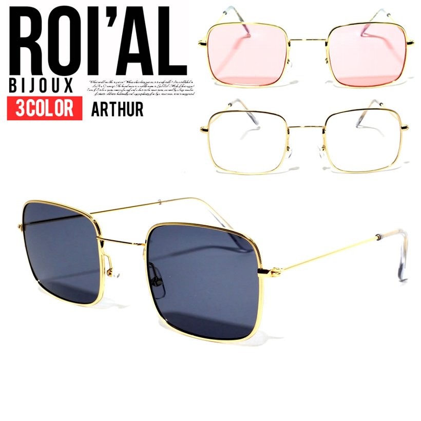 ROIAL BIJOUX サングラス メンズ ブランド おしゃれ パリ型 カラーレンズ ミラー 眼鏡 メガ ネ アイウェア